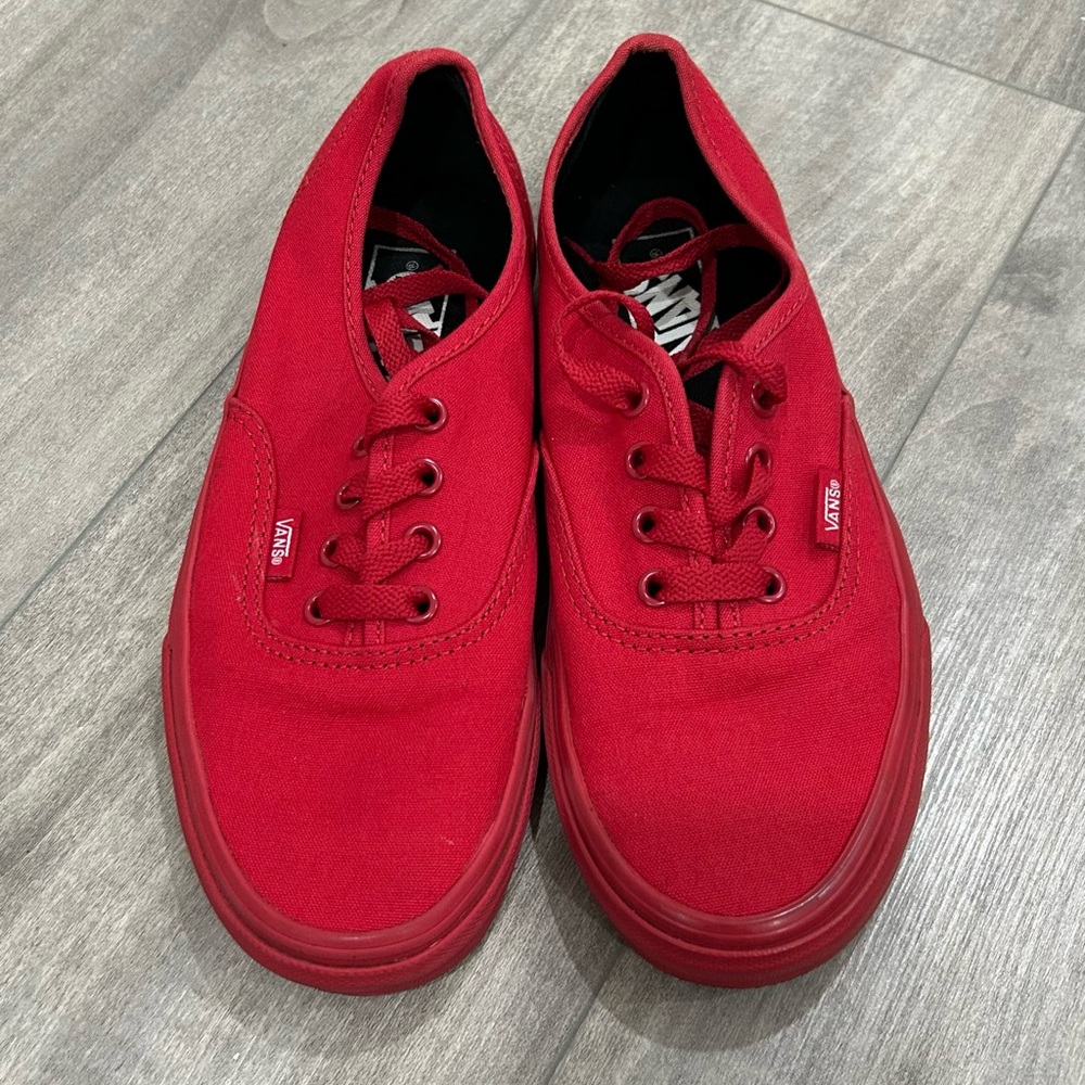 Vans Red Canvas Sneakers
